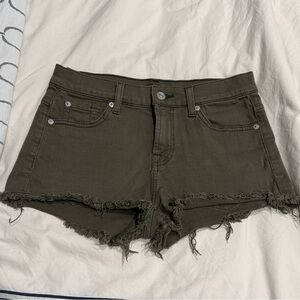 7 For All Mankind Olive Jean Shorts